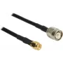 Cabo coaxial DeLOCK 89499 CFD200 7,5 m TNC SMA preto