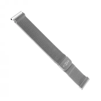 Pulseira de malha para relógio FIXED FIXMEST-22MM-SL — 22 mm, fecho rápido, prateado, aço inoxidável