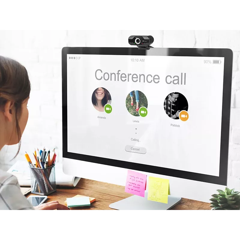 Webcam Tracer WEB007 2 MP 1920 x 1080 pixels USB 2.0 preto