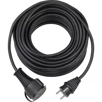 Brennenstuhl H05RR-F 3G1,5 - Cabo de extensão de energia - CEE 7/7 (SCHUKO) (M) - alimentação CEE 7/4 (SCHUKO)/CEE 7/7 (SCHUKO) (W) - 25,0 m - preto (1161470)