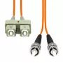 Cabo de fibra ótica duplex ProXtend FO-SCSTOM1D-005 MM OM1 SC–ST UPC, 5 m