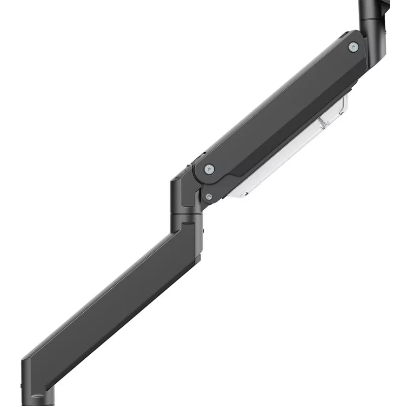 Suporte de monitor de braço duplo Maclean MC-968 com mola a gás 17-57 27 kg carga pesada estável totalmente articulado suporte VESA máx. 200x200