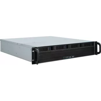 Inter-Tech IPC 2U-2404L - Montagem em rack - 2U - micro ATX - SATA/SAS - Hot-Swap - sem fonte de alimentação (ATX) - USB (88887113)