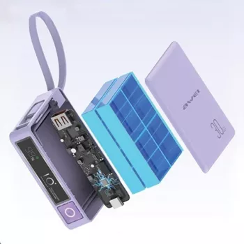 Powerbank 10000mAh 30W P87K USB-C integrado