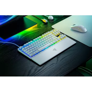 Razer Huntsman V3 Pro Tenkeyless 8KHz | Teclado gaming | Com fios | US | Branco | Razer Analog Optical Switch Gen-2