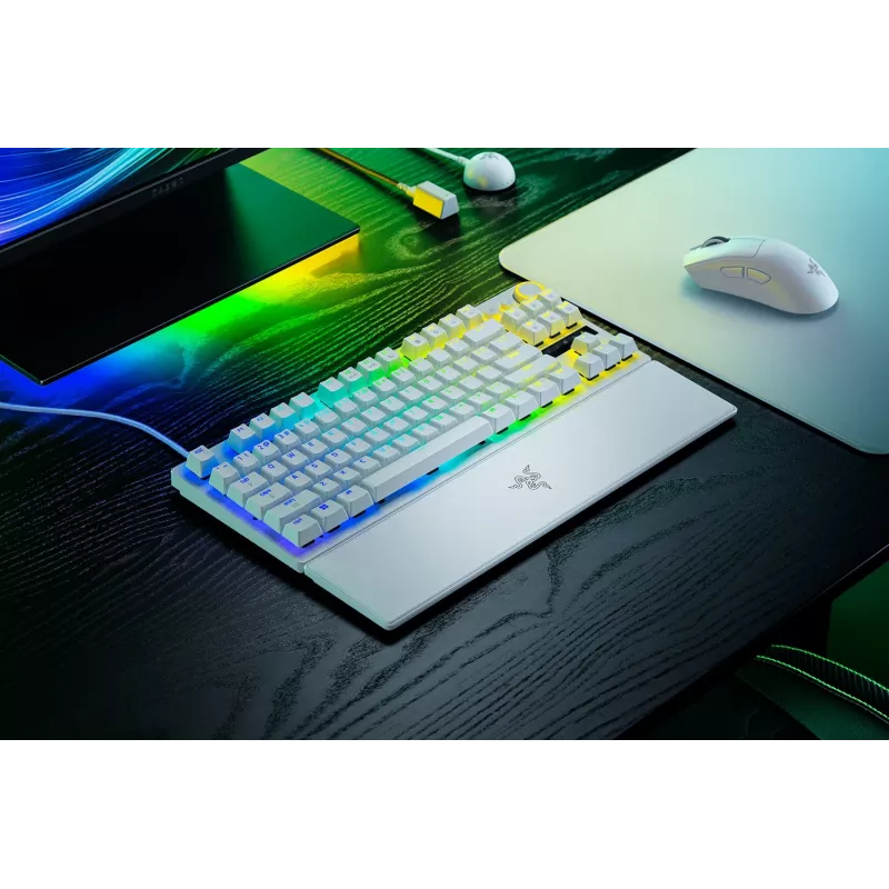 Razer Huntsman V3 Pro Tenkeyless 8KHz | Teclado gaming | Com fios | US | Branco | Razer Analog Optical Switch Gen-2