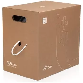 Cabo de rede Ubiquiti U-Cable-C6-CMP U/UTP Cat6 305m branco