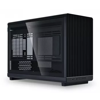 Painel lateral esquerdo em vidro temperado para caixa Lian Li A3-mATX – preto
