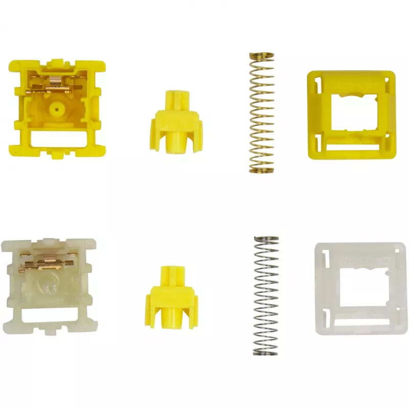 Conjunto de interruptores mecânicos de teclado Keychron Gateron Cap V2 amarelo dourado G32 — 110 interruptores