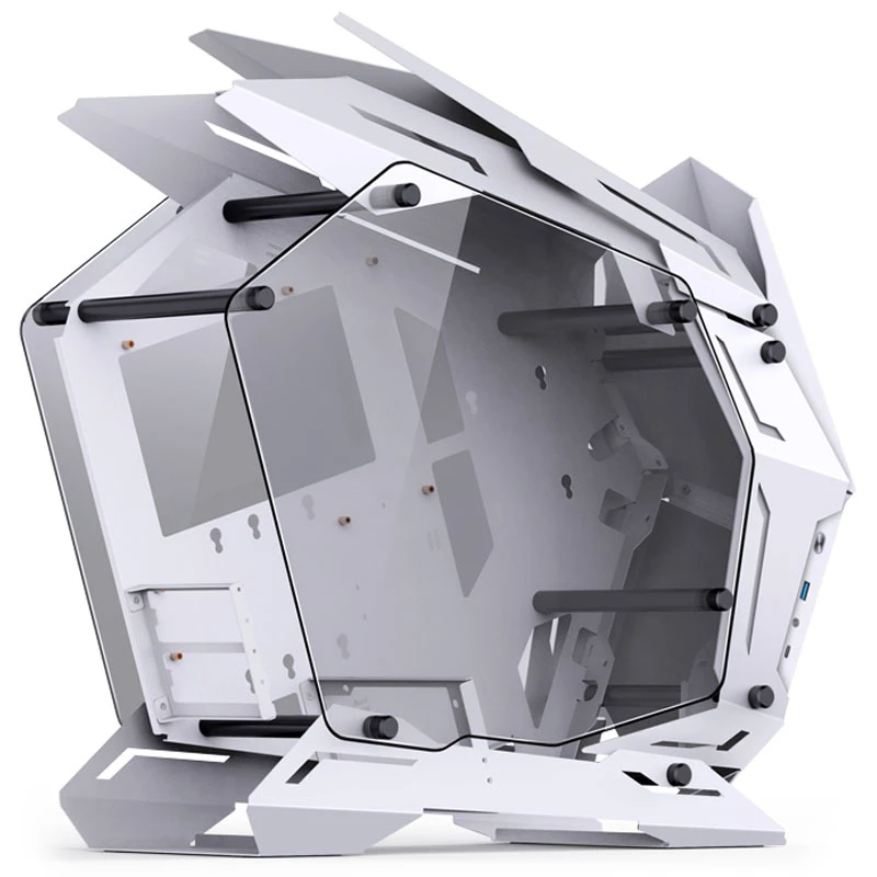 Caixa de PC mini micro-ATX tower Jonsbo MOD3 vidro temperado branco, suporte Mini-ITX/Micro-ATX
