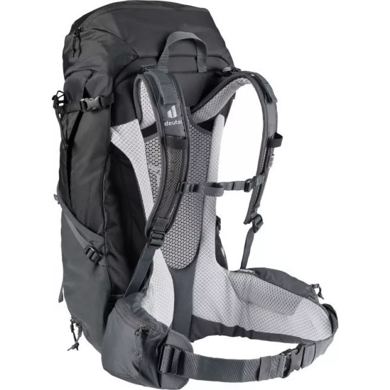 Mochila Deuter Futura Pro 38 L — mochila de caminhada e alpinismo de 38 litros, costas ventiladas, cinto de cintura, cinto de peito, preto