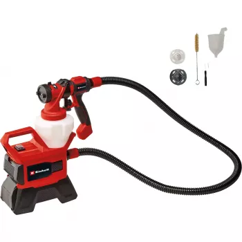 Power X-Change sistema de pulverização de tinta a bateria TE-SY 18/90 Li-Solo, 18 volts, pistola de pulverização vermelho/preto, sem bateria e carregador