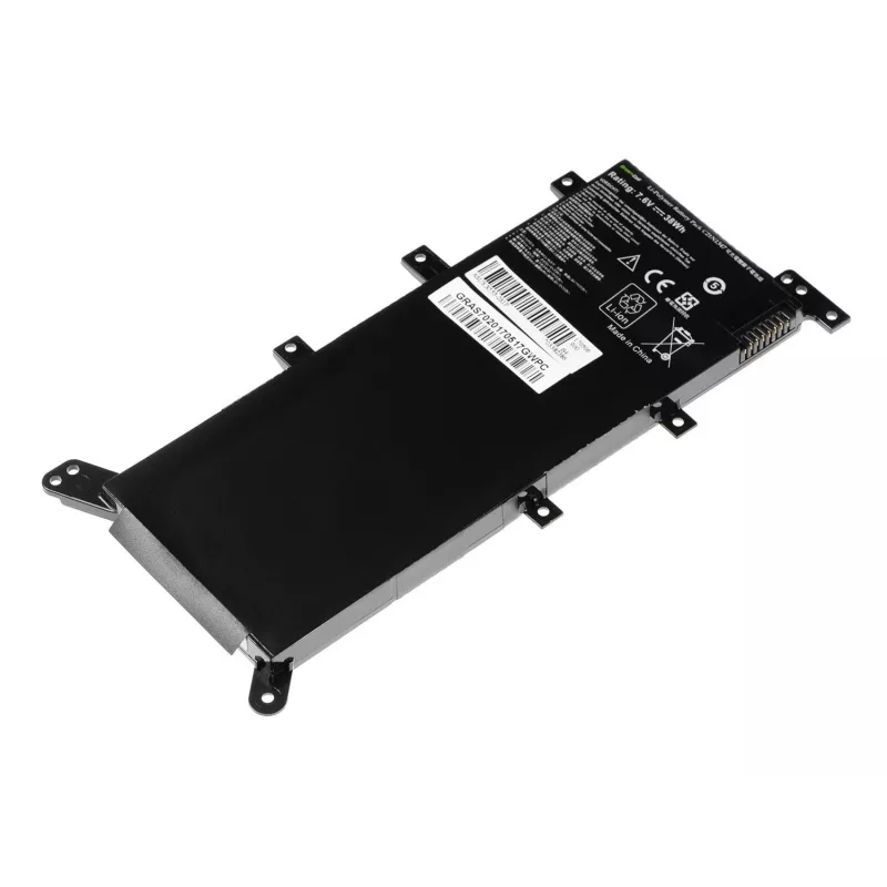 Bateria de portátil Green Cell para ASUS A555 F555 K555 R556 X555, LiPo 4000 mAh, 7,6 V, 4 células, preto