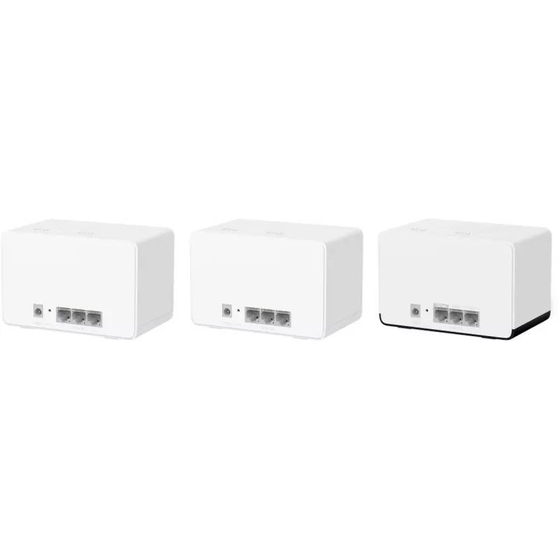 Router MERCUSYS Halo H85X Dual-Band Wi‑Fi 6 (802.11ax), 2,4/5 GHz, até 2402 Mbit/s, 3 portas LAN, branco (pack de 3)