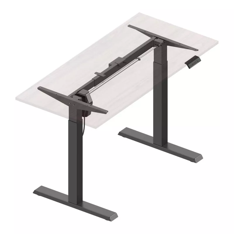 Secretária elétrica de altura ajustável Ergo Office, Cinzento, Altura máx. 123 cm, 80 kg - sem tampo, para trabalho de pé e sentado, ER-433