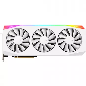 Placa gráfica XFX Radeon RX 9070 XT — 16 GB GDDR6, 256 bits, PCIe x16, 3 ventoinhas, branco, 360 mm