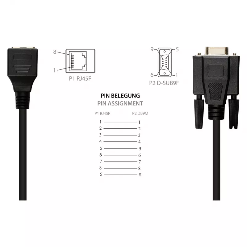 Cabo adaptador Good Connections RJ45 para RS232 série