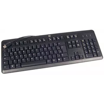 Teclado HP 672647-L33 escritório USB QWERTY US International preto