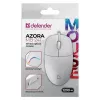 Rato com fios DEFENDER AZORA MB-24 — rato ótico USB ambidestro, 1200 dpi, 3 modos de resolução, branco, 109×86×34 mm