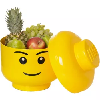 Cabeça de armazenamento Head Boy LEGO Room Copenhagen RC40321724 grande – cabeça de arrumação Room Copenhagen para brincar e organizar inspirado em LEGO