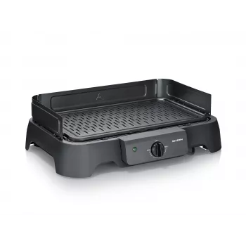 Grelhador elétrico de mesa SEVERIN PG 8595 — 2000 W, superfície de grelhar retangular, preto