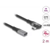 Cabo USB DeLOCK 81148 2m USB-C preto 20 Gbit/s