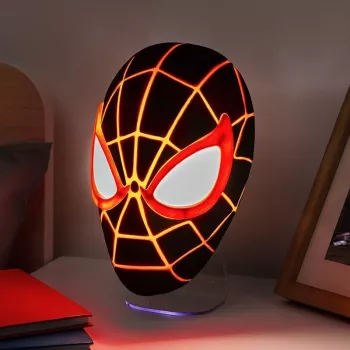 Candeeiro de mesa Paladone Mask Light PP14323SPMVN Spiderman Miles Morales – luz noturna em forma de personagem