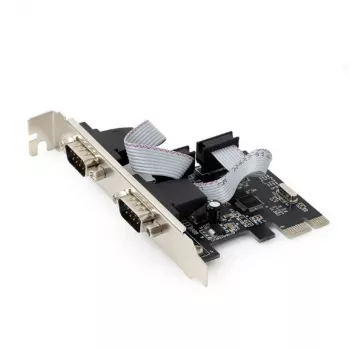 Placa serial interna GEMBIRD SPC-22 PCIe RS-232 Low-Profile, WCH382, 16000 Kbit/s, 67×120×20 mm, preto