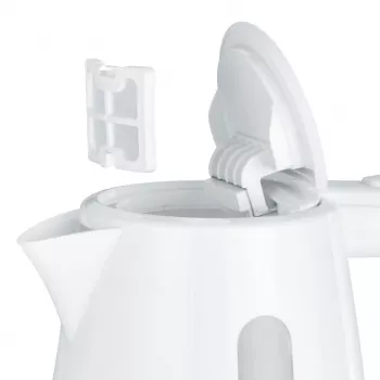 Chaleira elétrica SEVERIN 1 L 2200 W branca — sem fios, base de 360°, resistência oculta