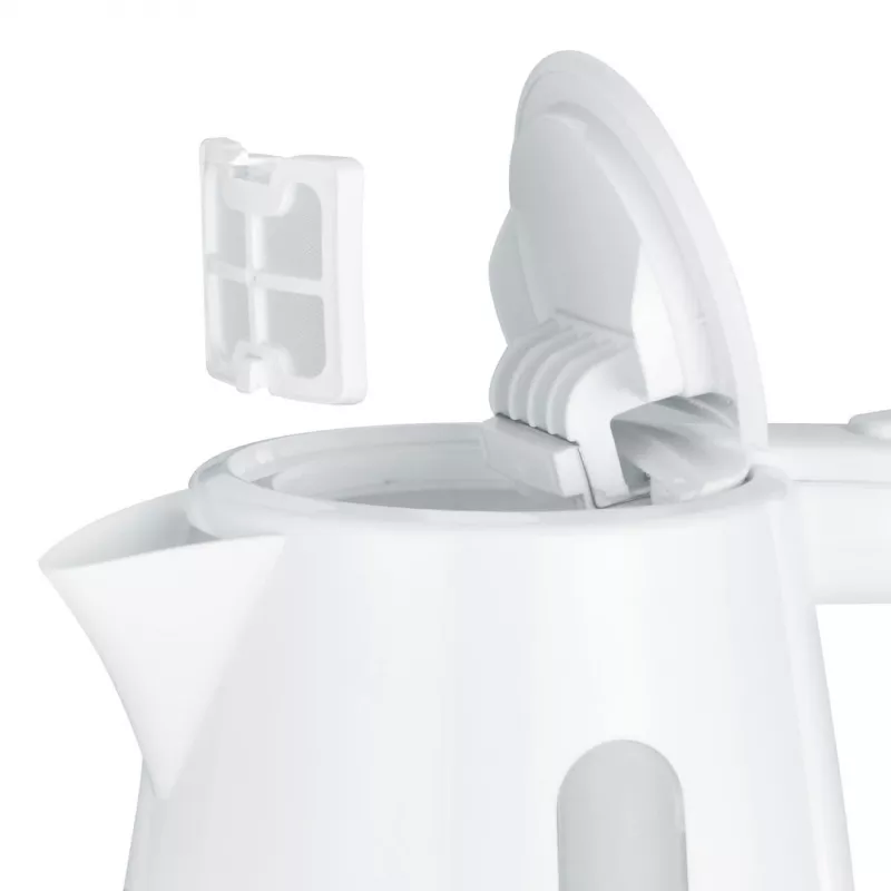 Chaleira elétrica SEVERIN 1 L 2200 W branca — sem fios, base de 360°, resistência oculta