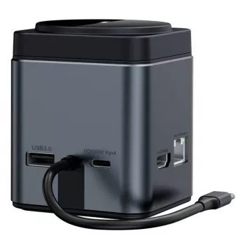 Docking station BlitzWolf BW-TH17 9-em-1 com carregador de 15W — USB-C, HDMI, portas PD