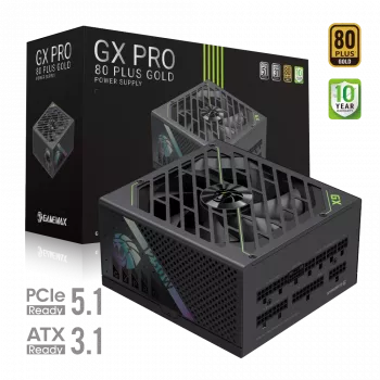 Fonte de alimentação Gamemax, 80 PLUS, Gold | GX PRO 1250G | 1250 W | totalmente modular