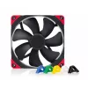 Ventoinha de caixa Noctua NF-A14 PWM chromax.Preto.swap 140 mm, 12V, 300–1500 RPM, PWM, 140,2 m³/h, 24,6 dB