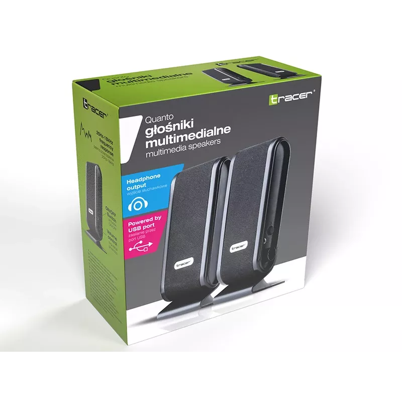 Altifalante 2+0 Quanto Preto USB