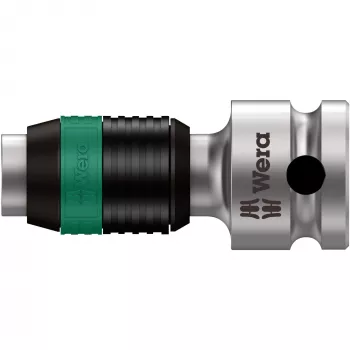 Peça de ligação Zyklop 8784 B1, 3/8 (cromado/preto, para bits hexagonais de 1/4)