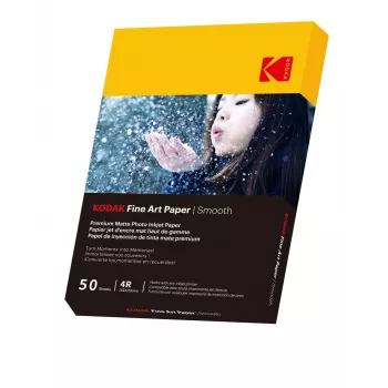 Papel Fine Art Kodak 230g mate revestido liso 4/6x50