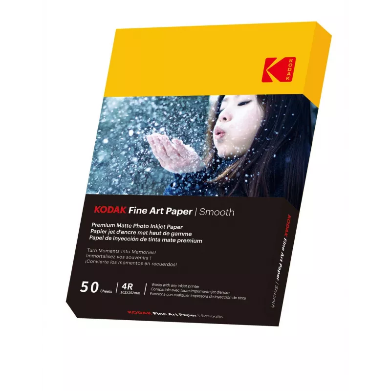 Papel Fine Art Kodak 230g mate revestido liso 4/6x50