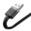 Cabo Baseus Cafule USB Lightning 2A 3m (preto+cinzento)