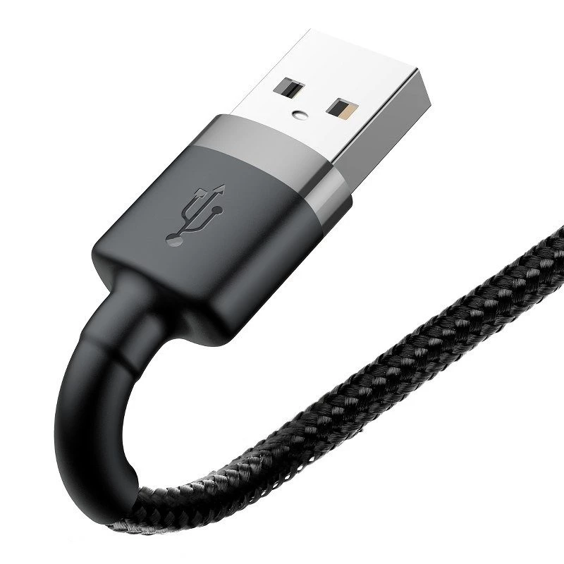 Cabo Baseus Cafule USB Lightning 2A 3m (preto+cinzento)