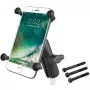 Suporte para telemóvel RAM Mounts X-Grip Large com fixação ao guiador de motociclo preto
