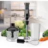 Varinha mágica Maestro MR-566, 500 W, 2 velocidades, turbo, batedor, picadora 600 ml, recipiente de armazenamento 900 ml, aço inoxidável