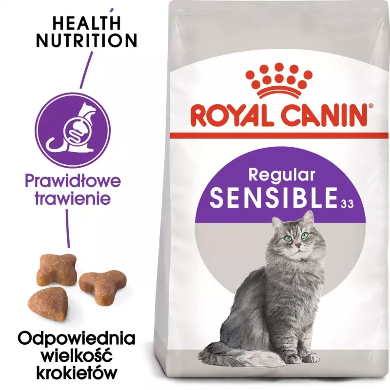 Ração seca para gatos Royal Canin Sensible 33 Adult, 10 kg — frango, 33% proteína, suporte das vias urinárias