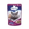 PREVITAL Cat Food Mix 4 Flavors comida húmida para gatos adultos esterilizados, frango, vitela, salmão, aves, 96 x 100 g (9,6 kg)