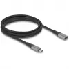 Delock 81202 cabo de extensão USB-C 40 Gbps, macho para fêmea, PD 240 W, 2 m, cinzento