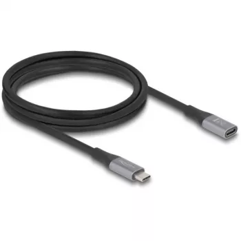 Delock 81202 cabo de extensão USB-C 40 Gbps, macho para fêmea, PD 240 W, 2 m, cinzento