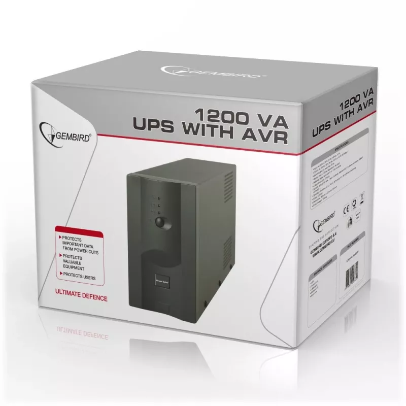 UPS Gembird UPS-PC-1202AP Line-Interactive 1,2 kVA 720 W 4 tomadas