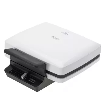 Máquina de waffles Adler AD 3085 — 1200 W, 2 waffles retangulares 9×13 cm, temperatura ajustável, placas antiaderentes