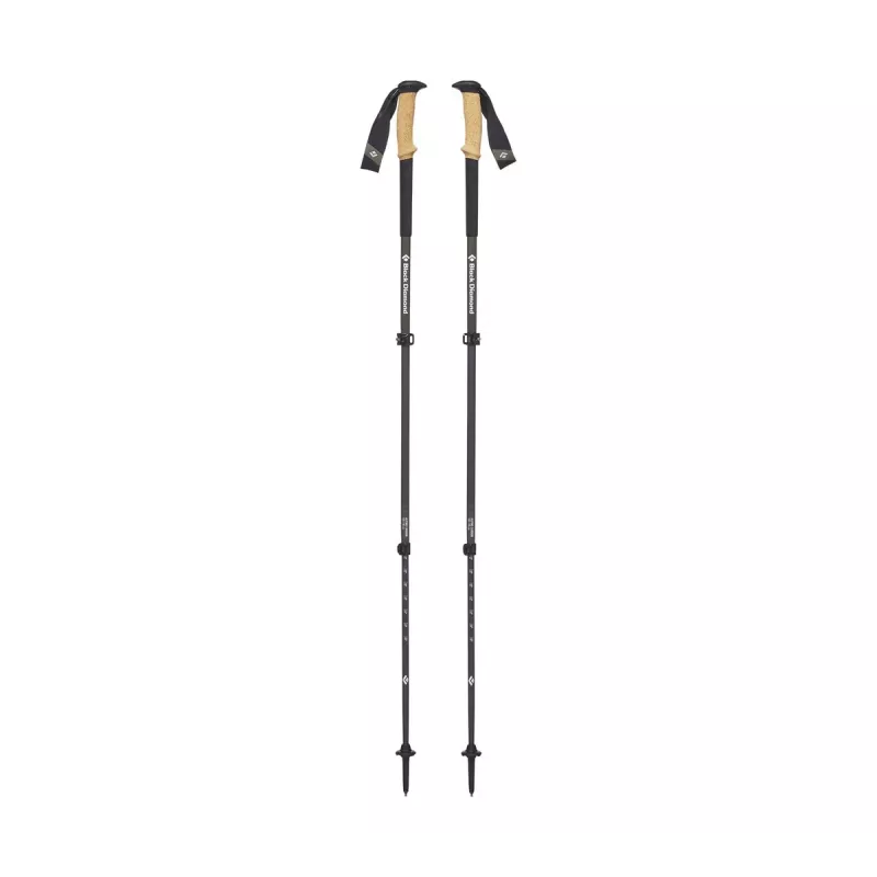 Bastão de trekking telescópico Black Diamond Alpine Carbon Cork unissexo