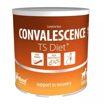 Alimentação húmida dietética veterinária Vetfood TS Diet Convalescence para cães, 150 g