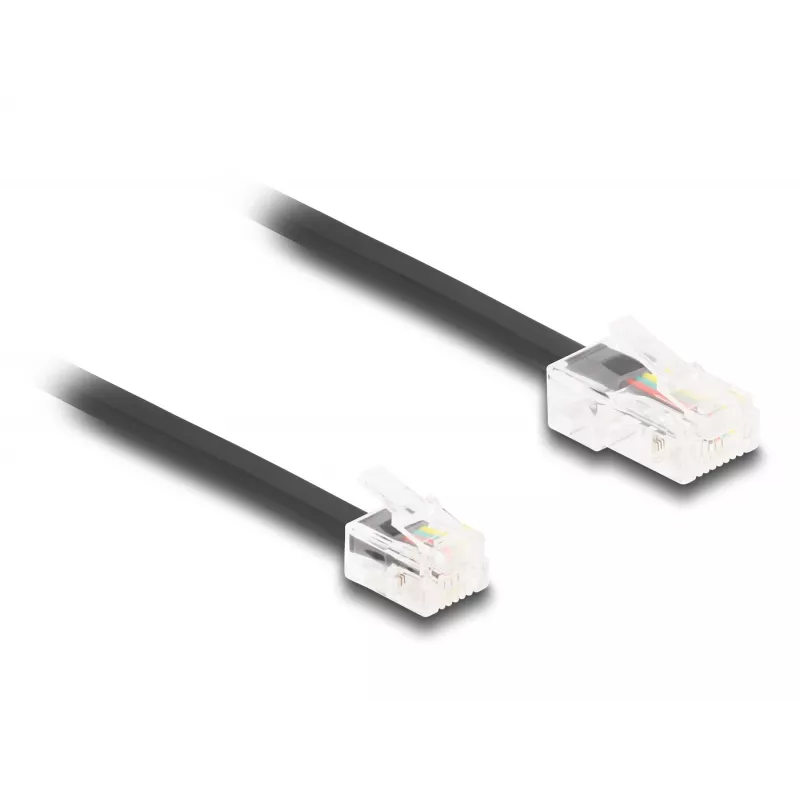 Cabo telefónico DeLOCK ficha RJ45 para ficha RJ11 preto 3 m